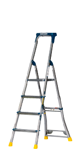 Werner AdjustaStep PRO Aluminium Platform Step Ladder 4 Tread