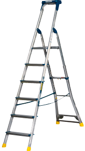 Werner AdjustaStep PRO Aluminium Platform Step Ladder 6 Tread