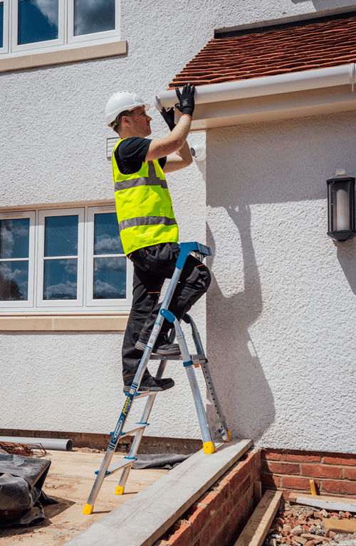 Werner AdjustaStepPRO Aluminium Step Ladder - Guttering