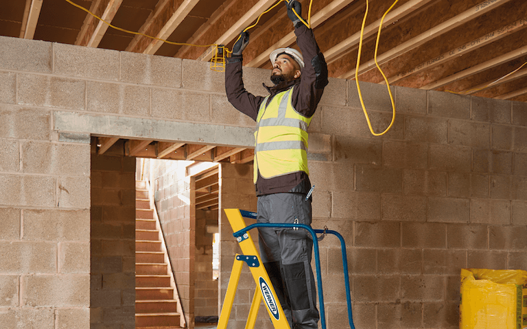 Work Safely Around Electricity with a Werner Fibreglass Ladder