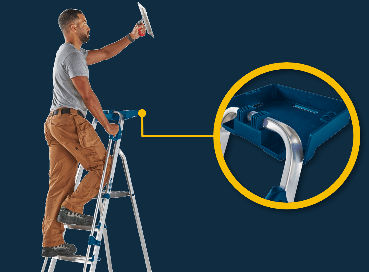 Ladders for Plasterers - Werner Workstation Aluminium Step Ladder