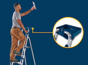 Ladders for Plasterers - Werner Workstation Aluminium Step Ladder