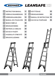 UK Werner LEANSAFE X3 Ladder User Instructions