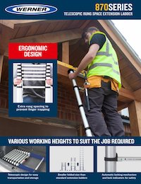 UK Werner 87Series Telescopic Extension Ladders Aluminium Product Leaflet