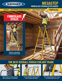 Werner UK Sellsheet - Megastep Fibreglass Step Ladder