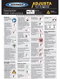 Werner User Instructions - AdjustaStepPRO Aluminium Ladder